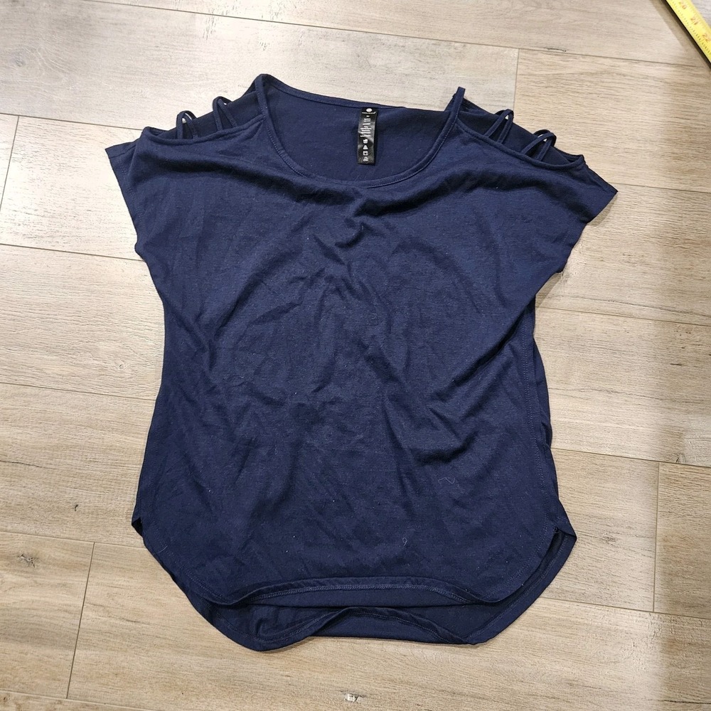 Yogalicious Muscle Top Womens Medium Blue Fitness Activewear